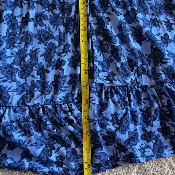 Whistles Women Blue Floral midi dress long sleeves size US8 NWT - Picture 15 of 16